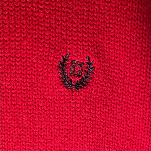 Chaps Red 1/4 Zip Sweater - Picture 3 of 6